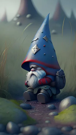 lonely gnome in the battlefield