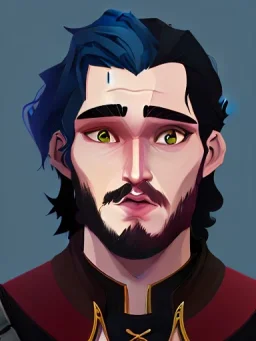 Portrait of a 30 year old strange gay wizard like John Snow