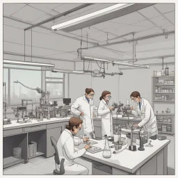 علماء يعملون في المختبر