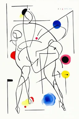 Reprezentare grafica moderna figurativa cu simboluri ,minimal art similar cu desenele lui Picasso , a unui desen facut de un autist , reprezentand un cal alergand , în stilul combinat acuarelei umede a lui Joan Miro si cu filigran lineart minimal a lui Jean Cocteau cu Paleta de culori impresionista cu culori putine si tari. Fond alb si linii color subtiri si paralele, cu umbre de lumina cu hasuri incrucisate