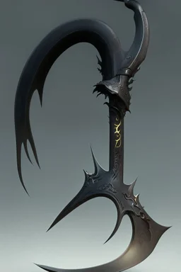 black big sharp scythe