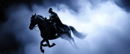 dart vader hest som flyr gjennom stjernetåke i romskipet sitt og dart vader