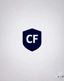 Cyber Finance (CF) shield logo Simple, easy and beautiful logo