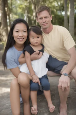 Filipina girl and White Belgian male couple photo.