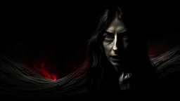 WOMAN Moody. Horror.