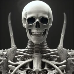 skeleton warrior full with flesh and blood in hr giger style, steam punk, realistic, made in octane, cinematic, ultra-realistic, extremely detailed octane rendering, 8K, VRAY Super Real ar 2:3, dof photorealistic futuristic 50mm lens hard lighting dark gray tintype photograph, realistic lighting, sepia color