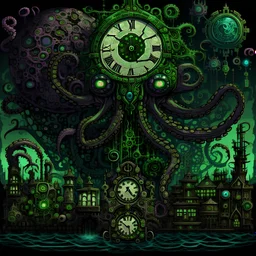 pixelated eldritch clockwork website