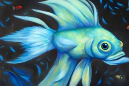oil painting of a beautiful betafish