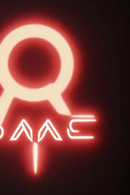 Write: ZOMAC, in Style of Rock Band Logos, Black on White, glowing outlines