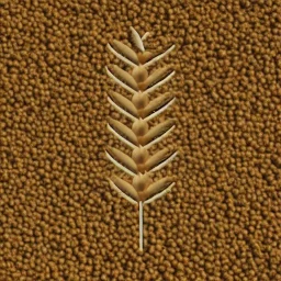 An artistic logo of the wheat cluster