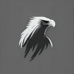 black and white minimal eagle modern symbol