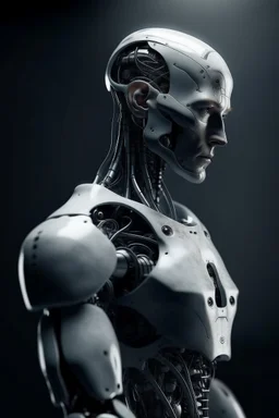 a man cyborg that is far away