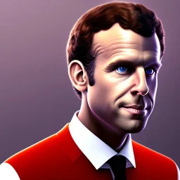 3d Portrait of Emmanuel Macron in the style of Pixar Studio movies