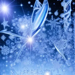 celestial, reflection, ice crystals, snow, icicles