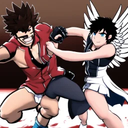 [wii No More Heroes style] Jacob wrestling with angel