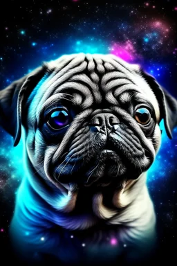 galaxy pug realistic