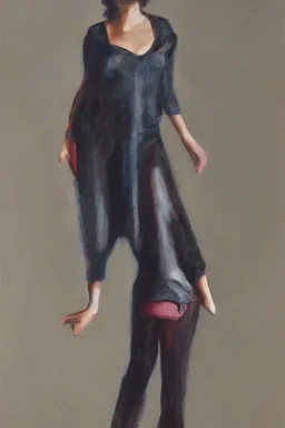 Full body portrait, painting, medium shot lady volumetric mist