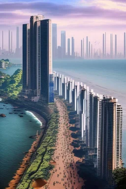 Modern futuristic Mumbai marine drive