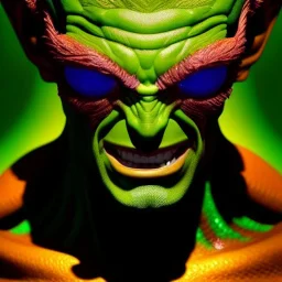 Ultra detailed fullbody Portrait in oil on canvas of Green Goblin,extremely detailed digital painting, extremely detailed face, crystal clear eyes, mystical colors ,perfectly centered image, perfect composition, rim light, beautiful lighting,masterpiece ,8k, stunning scene, raytracing, anatomically correct, in the style of Steve Jung and robert e howard and Wizyakuza and Ohrai Noriyoshi and Simon Bisley and uncannyknack.