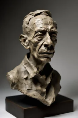 deformed sculpture of a man