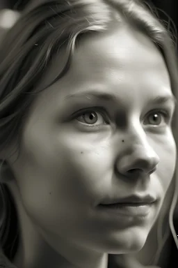 Rostro de mujer en primer plano 3/4