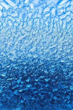 glass surface forming ice crystals