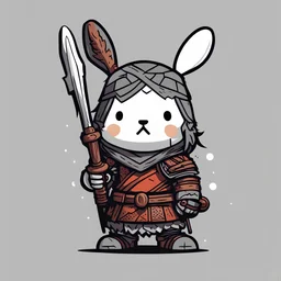 Aragavy the Berserker in Vector miffy art style