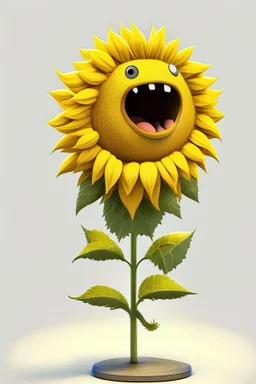 cheery sunflower avatar singing full body