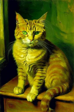 Portrait of a cat by Van Gogh