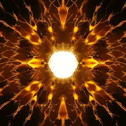yellow and orange kaleidoscope