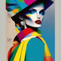 A vogue-like poster. No writing, no words. Colourful, fashion.