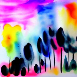 ink painting colorful