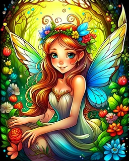 enchanted cute fairies ,adult book cover