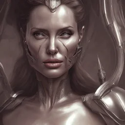 old Angelina Jolie in armor by greg rutkowskiб close up film photo, unreal engine, octane render, trending on artstation, highly detailed, studio lighting, professional, professional ominous concept art, by artgerm and greg rutkowski, an intricate, elegant, highly detailed digital painting, concept art, smooth, sharp focus, illustration, in the style of simon stalenhag, wayne barlowe, and igor kieryluk.