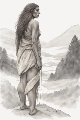 [Palaeolithic, a Neanderthal woman] Who was I? Where was I?… The landscape was totally unknown to me, even my body was unfamiliar. What forces brought me here? I searched my mind for memories… There was something there, but it was too clouded… A name… I scanned the horizon. A distant structure rose out of the mists. As evening approached I came upon an enigmatic oasis with a fountain.