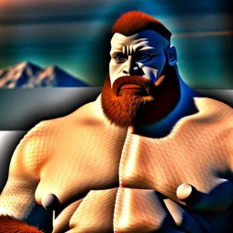 Zangief toddler, full body, hyper realistic, dramatic lighting, unreal engine 5, 8k