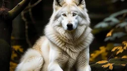 The white wolf is a majestic mammal from the Canis genus. They are known for their beautiful coat and hunting in packs. #dog #outdoor #wildlife