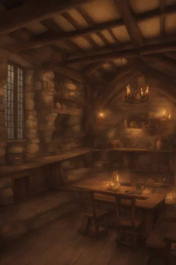 Warm and cozy medieval tavern