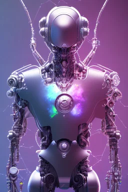 cyborg man, super ,nion ,purple, extremely beautiful art, cosmic, highly creative, rich colors, amazing details
