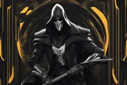 Reaper in 8k nier automata drawing style, venom them, cinematic mood, neon effect, close picture, bones, highly detailed, high details, detailed portrait, masterpiece,ultra detailed, ultra quality