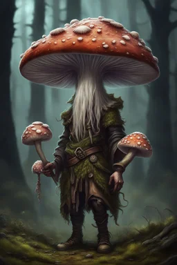 darkfantasy mushshroom spores infected human druid