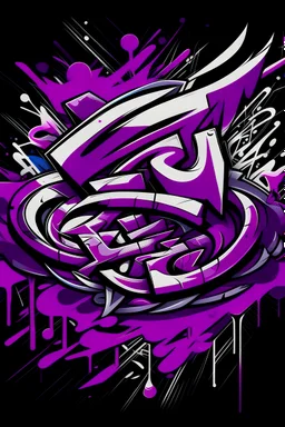 Purple graffiti logo