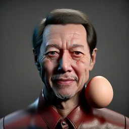 Man with eggs for eyes