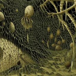 SPIDER WEB Abstract Edward Gorey