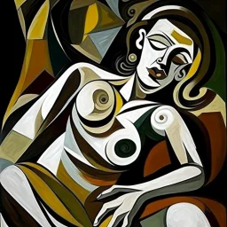 picasso more abstract brown woman Neoclassicism lying