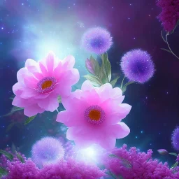 one big crystal subtle flower in a galactic ambiance with a very little beautiful fairy, transparent petals, delicate colors, in the foreground, full of details, smooth, bright sunshine，soft light atmosphere, light effect，vaporwave colorful, concept art, smooth, extremely sharp detail, finely tuned detail, ultra high definition, 8 k, unreal engine 5, ultra sharp focus