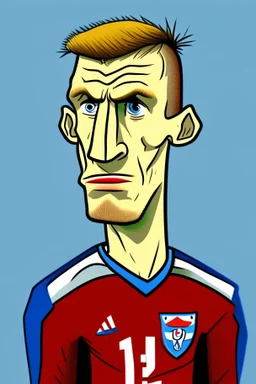 Tomas Soucek Czech football player ,cartoon 2d