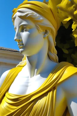 Neoclassicism greek woman realistic yellow white cote d'azur