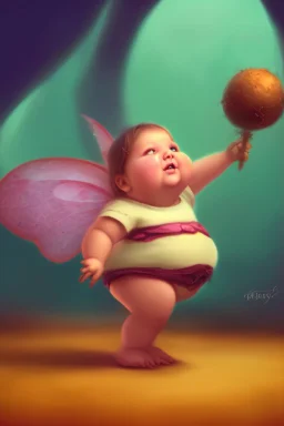 Cute and fat fairy baby