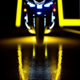 Ultra detailed fullbody Portrait in oil on canvas of tron legacy yellow light motorcycle and rider,extremely detailed digital painting, extremely detailed face,crystal clear Big eyes, mystical colors ,perfectly centered image, perfect composition, rim light, beautiful lighting,masterpiece,8k, stunning scene, raytracing, anatomically correct, in the style of Ohrai Noriyoshi and robert and howard and Ken Kelley and Simon Bisley and tomzj1